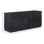 Weave Oak Veneer Dresser in Black