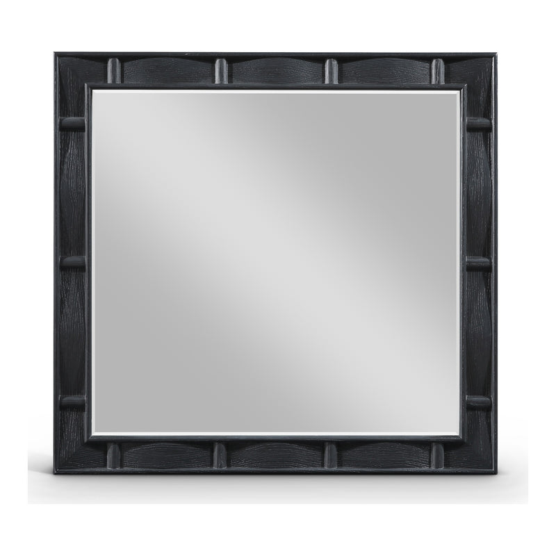 Weave Oak Veneer Mirror in Black