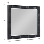 Weave Oak Veneer Mirror in Black