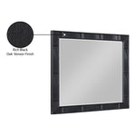 Weave Oak Veneer Mirror in Black