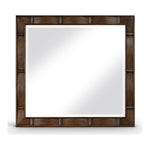 Weave Oak Veneer Mirror in Brown