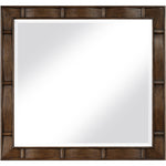 Weave Oak Veneer Mirror in Brown