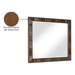 Weave Oak Veneer Mirror in Brown