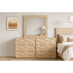 Weave Oak Veneer Mirror in Natural