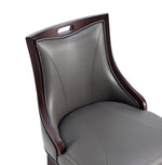 Emperor Wood Upholstered Barstool in Graphite