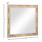 Weave Oak Veneer Mirror in Natural