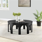 Westfield Solid Wood And Oak Veneer Coffee Table in Black