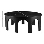 Westfield Solid Wood And Oak Veneer Coffee Table in Black