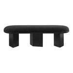 Wilshire Boucle Fabric Upholstered Bench in Black