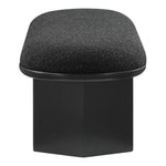 Wilshire Boucle Fabric Upholstered Bench in Black