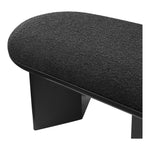 Wilshire Boucle Fabric Upholstered Bench in Black