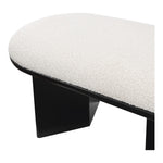 Wilshire Boucle Fabric Upholstered Bench in Cream