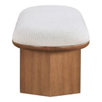 Wilshire Boucle Fabric Upholstered Bench in Cream