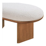 Wilshire Boucle Fabric Upholstered Bench in Cream