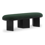 Wilshire Boucle Fabric Upholstered Bench in Green