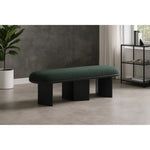 Wilshire Boucle Fabric Upholstered Bench in Green