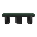 Wilshire Boucle Fabric Upholstered Bench in Green