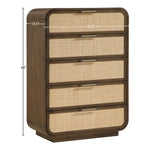 Windsor Solid Wood Chest in Brown