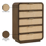 Windsor Solid Wood Chest in Brown