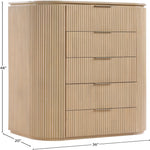 Astrid Solid Wood And Oak Veneer Chest in Natural