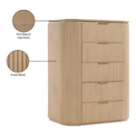 Astrid Solid Wood And Oak Veneer Chest in Natural