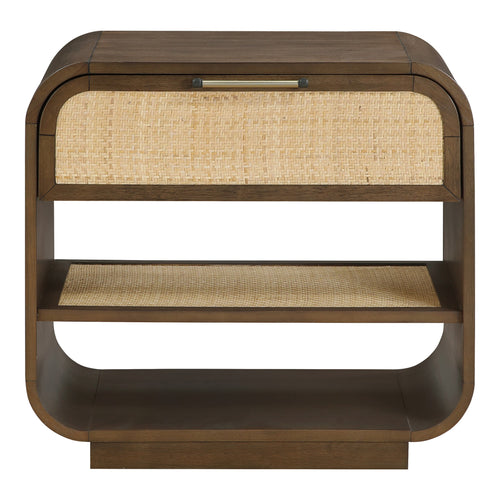 Windsor Solid Wood Nightstand in Brown