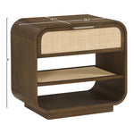 Windsor Solid Wood Nightstand in Brown