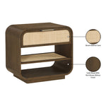 Windsor Solid Wood Nightstand in Brown