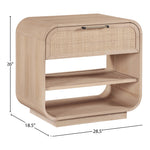 Windsor Solid Wood Nightstand in Natural