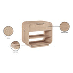 Windsor Solid Wood Nightstand in Natural