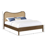 Windsor Solid Wood Queen Bed (3 Boxes) in Brown