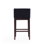 Kingsley Wood Upholstered Barstool in Black