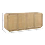 Windsor Solid Wood And Cane Sideboard / Buffet in Natural