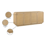 Windsor Solid Wood And Cane Sideboard / Buffet in Natural