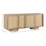 Windsor Solid Wood And Cane Sideboard / Buffet in Natural