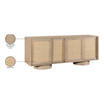 Windsor Solid Wood And Cane Sideboard / Buffet in Natural