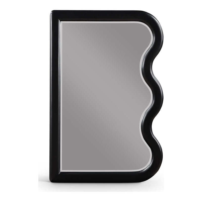 Winnie Poplar Wood Frame Mirror in Black