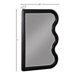 Winnie Poplar Wood Frame Mirror in Black