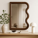Winnie Poplar Wood Frame Mirror in Brown