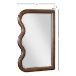Winnie Poplar Wood Frame Mirror in Brown