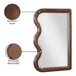 Winnie Poplar Wood Frame Mirror in Brown