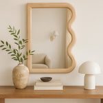 Winnie Poplar Wood Frame Mirror in Natural