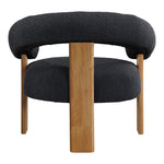 Winston Boucle Fabric Upholstered Accent Chair in Black
