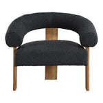 Winston Boucle Fabric Upholstered Accent Chair in Black