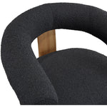 Winston Boucle Fabric Upholstered Accent Chair in Black