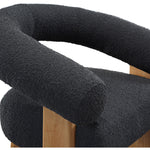 Winston Boucle Fabric Upholstered Accent Chair in Black