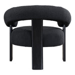 Winston Boucle Fabric Upholstered Accent Chair in Black