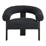 Winston Boucle Fabric Upholstered Accent Chair in Black