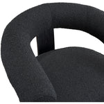 Winston Boucle Fabric Upholstered Accent Chair in Black