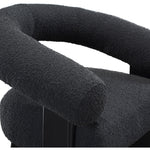 Winston Boucle Fabric Upholstered Accent Chair in Black